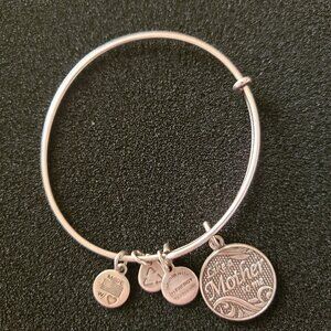 Alex and Ani Like a Mother to Me Silver Charm Bracelet Bangle